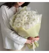Монобукет из белоснежных хризантем