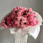 Монобукет из 15 кустовых розовых роз  2