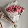 Монобукет из 15 кустовых розовых роз  1