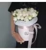 Розы в шляпной коробке Зефир  4