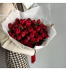 Букет из 51 пионовидного тюльпана Вишня  2