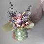 Композиция в керамическом кашпо Розовый хлопок  2