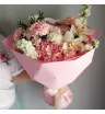 Букет с гортензией  и орхидеями