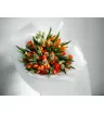 Букет с тюльпанами «Букет из 25  оранжевых тюльпанов » 1